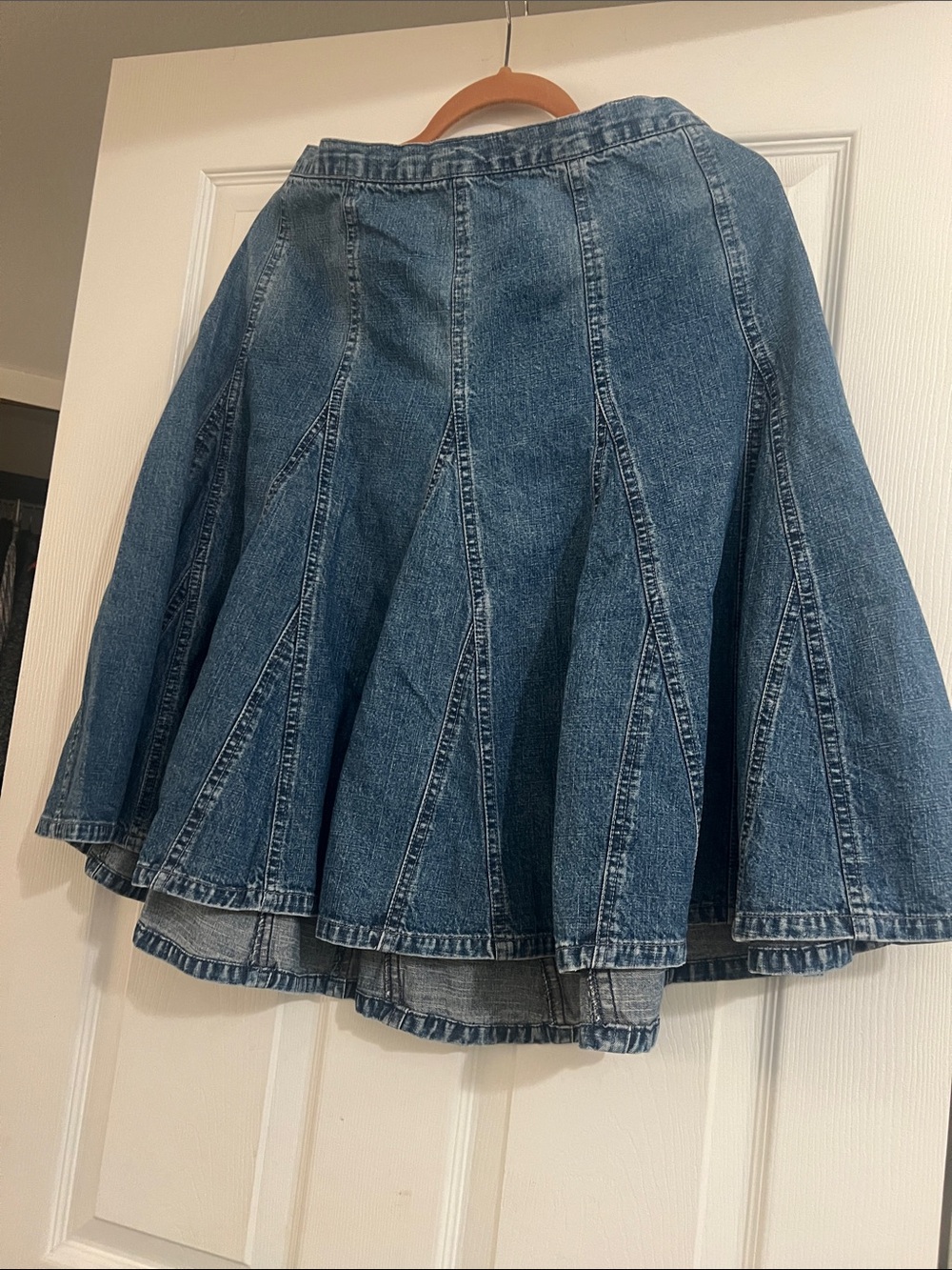 Metro 7 Blue Denim Circle Skirt